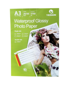 Hartie foto Yesion Waterproof Glossy A3, 230 g/mp, 20 coli/pachet